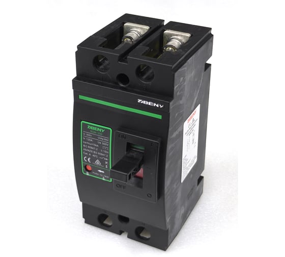 Автоматический выключатель постоянного тока ZJBeny 125А 500В, BDM-250 2P 500V 125A