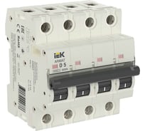 Автоматический выключатель IEK ARMAT M06N 4P D 5А AR-M06N-4-D005