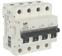 Автоматический выключатель IEK ARMAT M06N 4P C 6А AR-M06N-4-C006