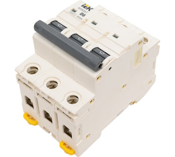Автоматический выключатель IEK ARMAT M06N 3P D 6А AR-M06N-3-D006