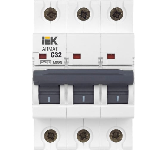 Автоматический выключатель IEK ARMAT M06N 3P C 32А AR-M06N-3-C032