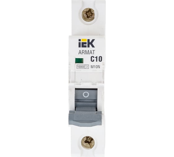Автоматический выключатель IEK ARMAT M10N 1P C 10А AR-M10N-1-C010 1