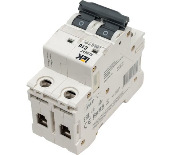 Автоматический выключатель IEK ARMAT M10N 2P C 10А AR-M10N-2-C010