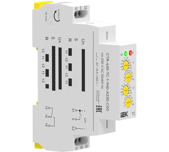 Реле циклическое IEK TC 1 контакт, 230В AC CTR-430-TC-1-1HD-A230-C00
