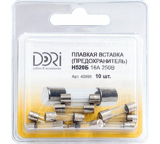 Плавкая вставка DORI Н520Б 16А 250В 10 шт 40996 21239224