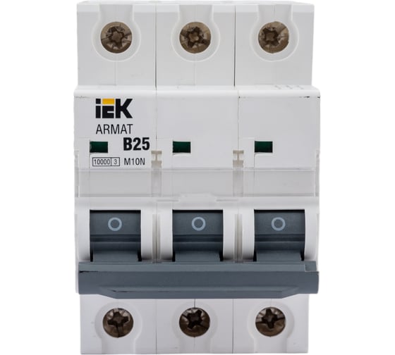 Автоматический выключатель IEK ARMAT M10N 3P B 25А AR-M10N-3-B025