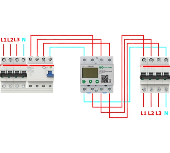 Трехфазное реле контроля напряжения РЕЛЕОН 230-400В AC; 63А, RC113840063