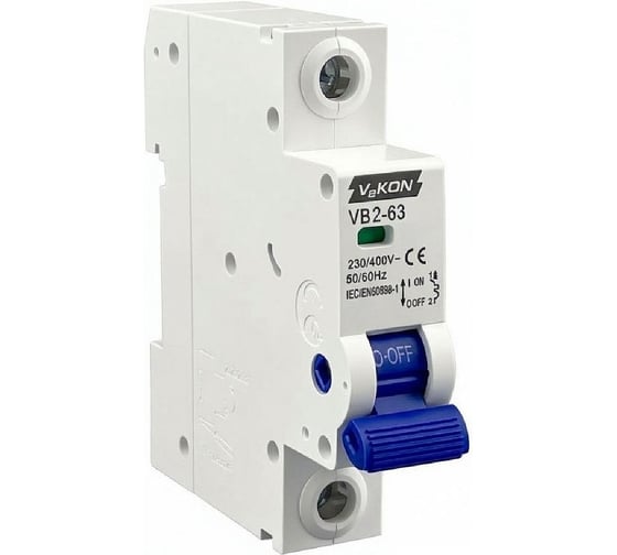 Модульный автоматический выключатель VEKON VB2-63H 1P 4A С 10kA ME-MCB-10495-VEKON