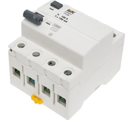 Выключатель дифференциального тока IEK ARMAT R10N 4P 100А 100мА тип AC AR-R10N-4-100C100