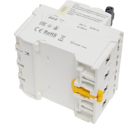 Выключатель дифференциального тока IEK ARMAT R10N 4P 63А 300мА тип AC AR-R10N-4-063C300