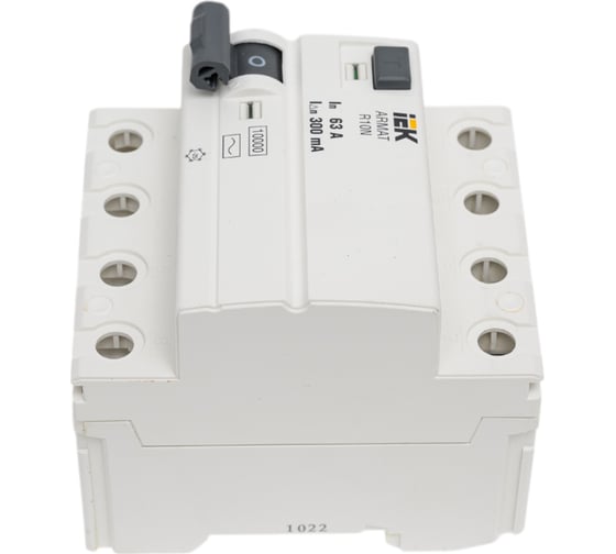 Выключатель дифференциального тока IEK ARMAT R10N 4P 63А 300мА тип AC AR-R10N-4-063C300