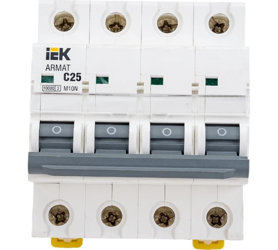 Автоматический выключатель IEK ARMAT M10N 4P C 25А AR-M10N-4-C025 1