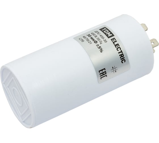 Конденсатор TDM ДПС 450В, 30мкФ, 5проц., плоский разъем, SQ0739-0022