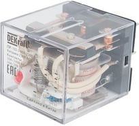 Промежуточное реле DEKraft 3 контакта, с LED индикацией 10А 230В AC ПР-102 23933DEK