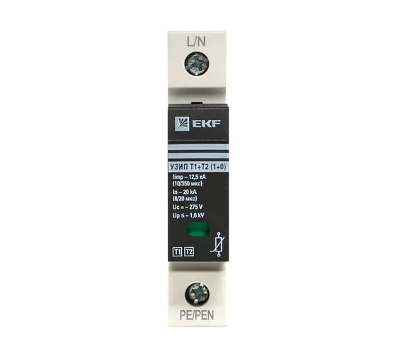 УЗИП EKF Т1+Т2; Iimp-12,5kA; In-20kA; Uc-275В; 1+0 PROxima OV12-1-501