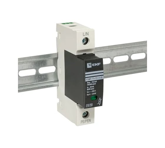 УЗИП EKF Т1+Т2; Iimp-12,5kA; In-20kA; Uc-275В; 1+0 PROxima OV12-1-501