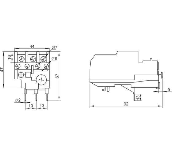 Электротепловое реле ЭРА DRT10-C016-C025-E РТИ-1302 0,16-0,25 А Б0050408