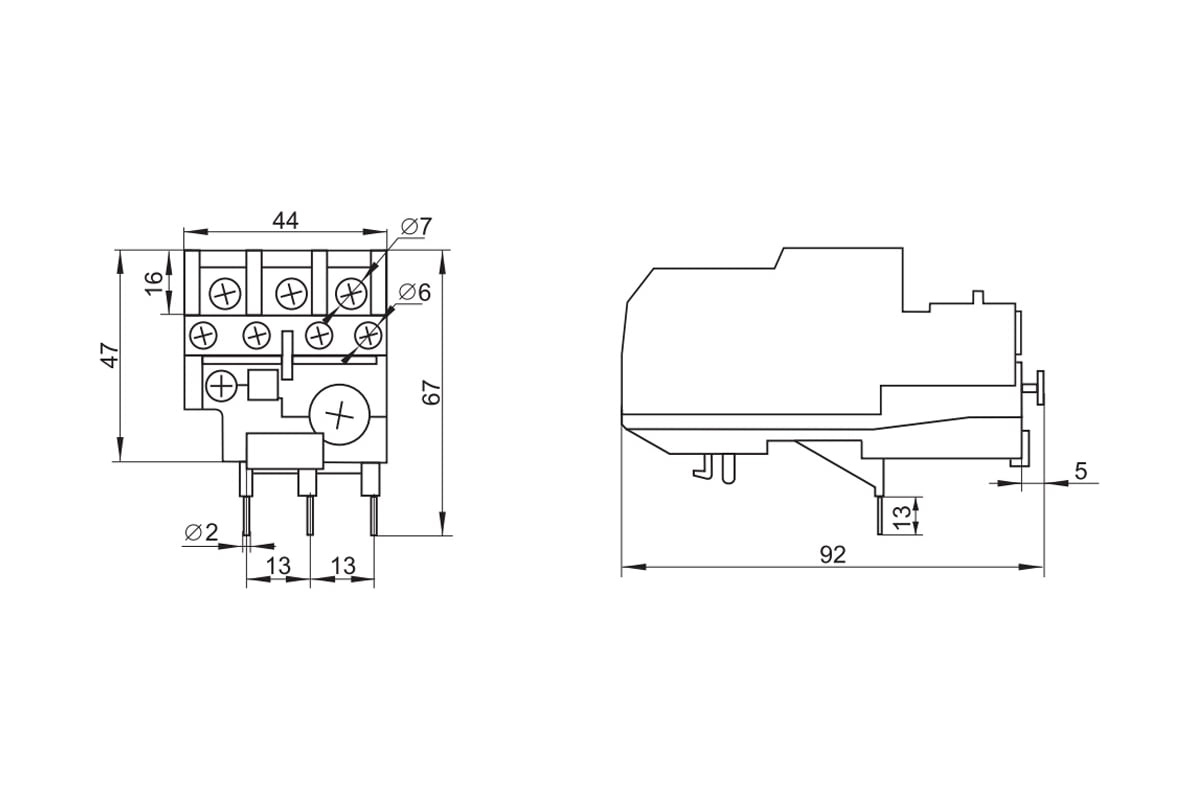 Электротепловое реле ЭРА DRT10-D055-0008-E РТИ-1312 5,5-8А Б0050415 ...