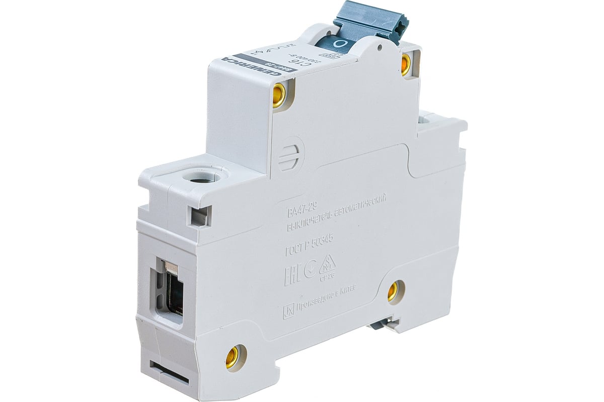 Автоматический выключатель GENERICA ВА47-29 1Р 16А 4,5кА х-ка С MVA25-1 ...