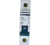 Автоматический выключатель GENERICA ВА47-29 1Р 16А 4,5кА х-ка С MVA25-1-016-C
