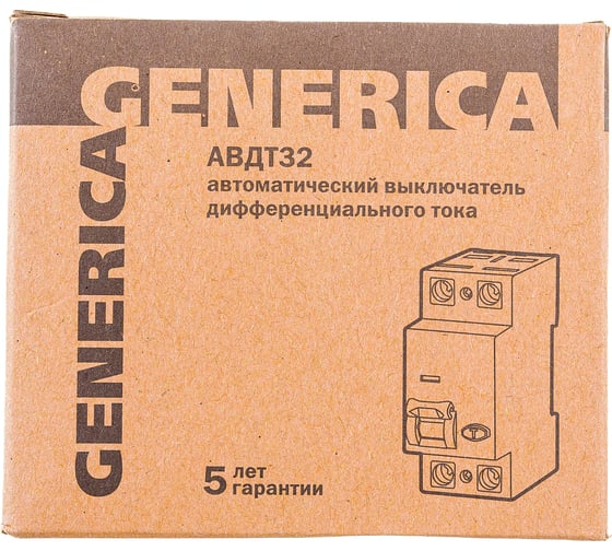 Автоматический выключатель дифференциального тока GENERICA АВДТ 32 C16 MAD25-5-016-C-30