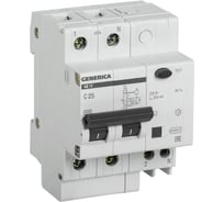 Дифференциальный автомат GENERICA АД12 2Р 25А 300мА MAD15-2-025-C-300