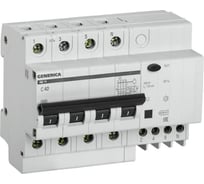 Дифференциальный автомат GENERICA АД14 4Р 40А 100мА MAD15-4-040-C-100