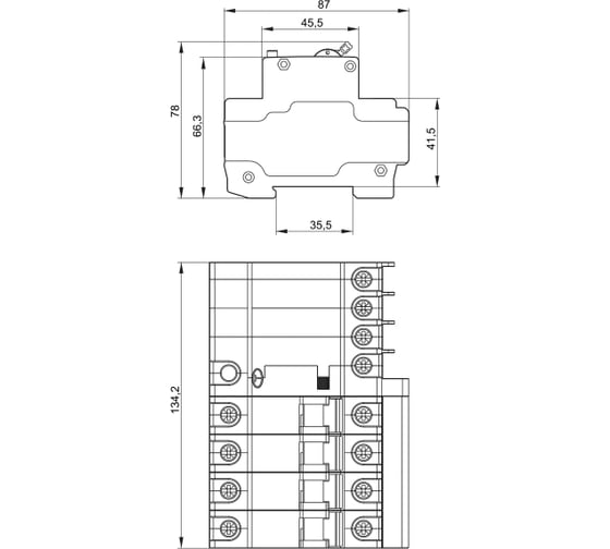 Дифференциальный автомат GENERICA АД14 4Р 63А 300мА MAD15-4-063-C-300