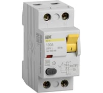 Дифференциальный выключатель IEK УЗО ВД1-63 2Р100А 100мА ИЭК MDV10-2-100-100