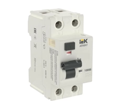 Выключатель дифференциального тока IEK ARMAT R10N 2P 40А 300мА тип A AR-R10N-2-040A300