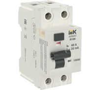 Выключатель дифференциального тока IEK ARMAT R10N 2P 40А 30мА тип A AR-R10N-2-040A030