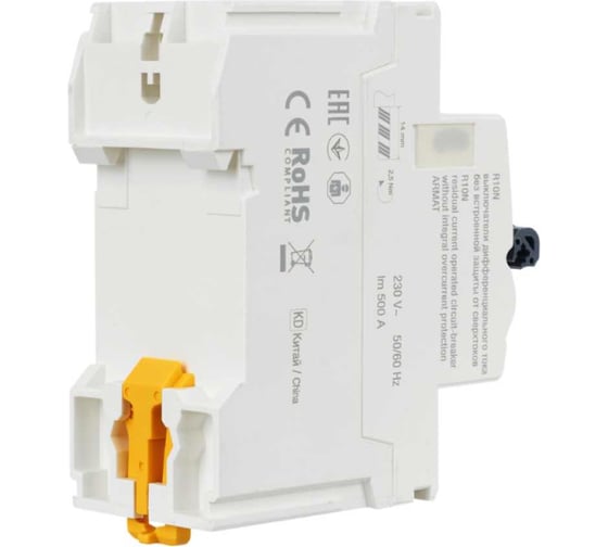 Выключатель дифференциального тока IEK ARMAT R10N 2P 40А 30мА тип A AR-R10N-2-040A030