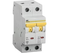 Автоматический выключатель IEK ВА47-60M 2Р 4А 6кА D MVA31-2-004-D