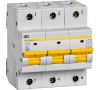 Автоматический выключатель IEK ВА47-100МА без тепл. расцеп. 3P 25А 10кА D MVA43-3-025-D