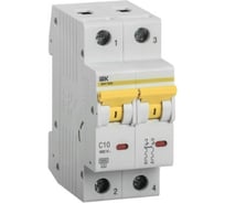 Автоматический выключатель IEK ВА47-60M 2Р 10А 6кА С MVA31-2-010-C