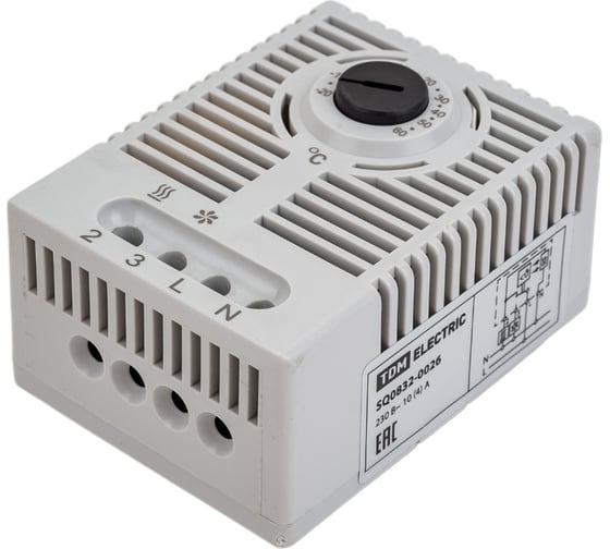 Электронный термостат TDM ELECTRIC ТЭН-01 230В от -20 до +60 градусов C SQ0832-0026