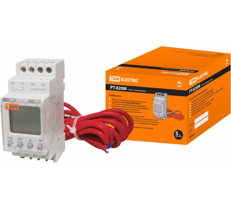 Реле температуры TDM ELECTRIC РТ-820M -25+130C, 24-240В АС/DC, с датчиком IP67, ЖК SQ1508-0002