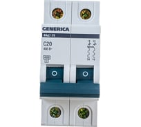 Автоматический выключатель GENERICA ВА47-29 2Р 20А 4,5кА х-ка С MVA25-2-020-C