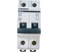 Автоматический выключатель GENERICA ВА47-29 2Р 32А 4,5кА х-ка С MVA25-2-032-C