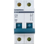 Автоматический выключатель GENERICA ВА47-29 2Р 16А 4,5кА х-ка С MVA25-2-016-C