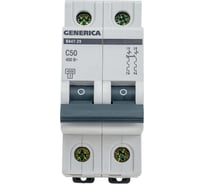 Автоматический выключатель GENERICA ВА47-29 2Р 50А 4,5кА х-ка С MVA25-2-050-C