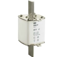 Плавкая вставка предохранителя IEK ППНИ-37, габарит 2, 40А ИЭК DPP40-040