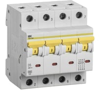 Автоматический выключатель IEK ВА47-60M 4Р 5А 6кА D MVA31-4-005-D