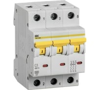 Автоматический выключатель IEK ВА47-60M 3Р 3А 6кА С MVA31-3-003-C