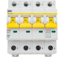 Автоматический выключатель IEK ВА47-60M 4Р 40А 6кА С MVA31-4-040-C