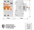 Дифференциальный автомат TDM ELECTRIC АД12 2P, C16, 100мА, 4,5кА, тип АС, 3 модуля, SQ0204-0107 4