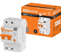 Дифференциальный автомат TDM ELECTRIC АД12 2P, C25, 10мА, 4,5кА, тип АС, 3 модуля, SQ0204-0109