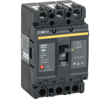 Автоматический выключатель IEK ВА88-32 3Р 25А 25кА MASTER SVA10-3-0025-02