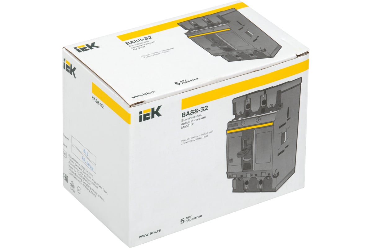 Автоматический выключатель IEK ВА88-32 3Р 125А 25кА MASTER SVA10-3-0125 ...