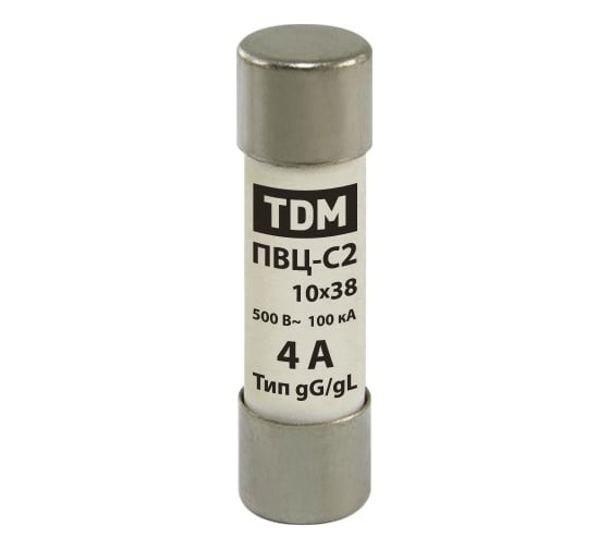 Плавкая вставка TDM ELECTRIC ПВЦ-С2 10x38 4А SQ0729-0004